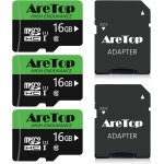 Lot de 3 cartes micro sd 16 go avec 2 adaptateurs carte mémoire microsdhc, uhs - i classe 10 u1 a1, enregistre ... Lot de 3 cartes micro sd 16 go avec 2 adaptateurs carte mémoire microsdhc, uhs - i classe 10 u1 a1, enregistre ...