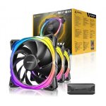 Lot de 3 ventilateurs de boitier antec fusion rgb - 12cm (noir)