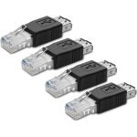 Lot de 4 adaptateurs rseau usb 2. 0 femelle vers lan rj45 8p8c mle crystal ethernet 10 mb / 100 mo[z2299] ...