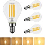 Lot de 4 ampoule led e14 4w filament dimmable, equivalent a ampoule incandescente 40w, blanc chaud 2700k, ...