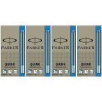 Lot de 4 botes de 5 cartouches d'encre bleue parker