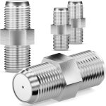 Lot de 4 cbles coaxiaux satellites professionnels - connecteur f - pour cble tv, cble d'antenne satellite, ...