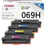 Lot de 4 cartouches de toner 069h compatibles canon crg - 069h pour imageclass lbp673cdw / lbp674cx / ...