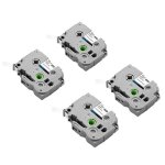 Lot de 4 rubans d'etiquetage - duoku - 12 mm - noir sur blanc - compatibles avec la plupart des etiqueteuses ... Lot de 4 rubans d'etiquetage - duoku - 12 mm - noir sur blanc - compatibles avec la plupart des etiqueteuses ...