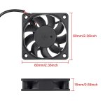 Lot de 4 ventilateurs 6015 60x60x15 mm dc 5 v 60 mmx15 mm sans balais - roulement a billes de rechange ... Lot de 4 ventilateurs 6015 60x60x15 mm dc 5 v 60 mmx15 mm sans balais - roulement a billes de rechange ...