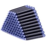 Lot de 40 cartouches d'encre jetables et effaables pour stylo plume - recharges noires de 3, 4 mm de ...