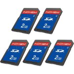 Lot de 5 cartes mmoire sd 2 go classe 4 mlc secure digital flash memory card camera card