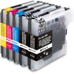 Lot de 5 cartouches d'encre de rechange équivalentes à brother lc - 980 lc - 985 lc - 1100 pour mfc 250c ... Lot de 5 cartouches d'encre de rechange équivalentes à brother lc - 980 lc - 985 lc - 1100 pour mfc 250c ...