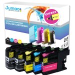 Lot de 5 cartouches jet d'encre type jumao compatibles pour brother mfc - j6520dw + fluo offert