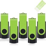 Lot de 5 cls usb 2. 0 pour stockage des donnes vert 2 go