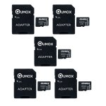 Lot de 5 qumox micro sd sdhc 32go 32go 32g tf carte class 10 uhs - i 70mb - s 15mb - s pour appareils ...
