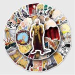 Lot de 50 autocollants one punch man pour ordinateur portable, autocollants en pvc imperm�ables pour ...