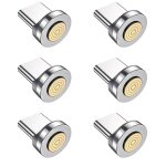 Lot de 6 adaptateurs magntiques usb c a 7 broches - connecteur de cble de donnes magntique a 7 broches ...