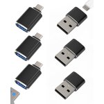 Lot de 6 adaptateurs usb c vers usb 3. 0 - connecteur usb c otg - pour apple iphone 15 - pour ipad macbook ...