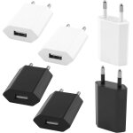 Lot de 6 fiches de chargeur usb, adaptateur usb 5 v / 1 a, prise pour cble de charge, bloc d'alimentation ...
