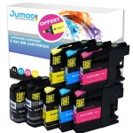 Lot de 8 cartouches jet d'encre type jumao compatibles pour brother dcp - j752dw + fluo offert