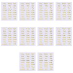 Lot d'tiquettes dores pour huiles essentielles - 10 feuilles pour bouteilles, autocollants en pvc pour ...