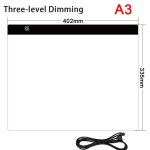 Lumire led pour tablettes peinture diamant, criture, dessin, pad, artcraft, copie, - type a3 3 - level ...