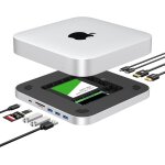 Mac mini dock, hub usb c avec disque dur sata de 2, 5 , nvme m. 2 ssd, 4k @ 30 hz, type - c 10 gbit / ...