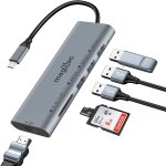 Magbac station d'accueil usb c 6 en 1 - hub multiport usb c - avec hdmi 4k, 3 usb a 3. 0 5 gbps, lecteur ...