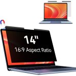 Magntique filtre de confidentialit 14 pouces 16:9, filtre ecran pour ordinateur portable avec hp / ...