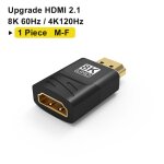 Male to female 8k hdmi 2. 1 adapter adaptateur hdmi 2. 1 m�le vers femelle, 8k, convertisseur 8k 60hz ...