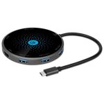 Manhattan 166560 hub & concentrateur usb 3. 2 gen 1 (3. 1 gen 1) type - c 5000 mbit / s noir
