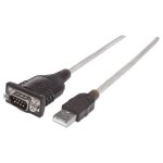 Manhattan 205153 c�ble s�rie noir, transparent 0, 45 m usb a serial / com / rs232 / db9