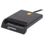 Manhattan lecteur de cartes � puce � contact usb - a, 12 mbps, fente d'insertion � friction, externe, ...
