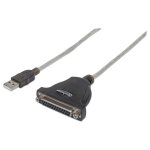 Manhattan usb - a to parallel printer db25 converter cable, 1. 8m, male to female, 1. 2mbps, ieee 1284, ...