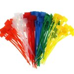 Marqueur de cble en nylon, 250 pices, 7 couleurs, cordon autobloquant, criture sur fil ethernet, tiquettes ...