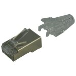 Mcl ic5n99azrj45f6amt - sachet de 100 connecteurs cat 6a ftp + manchons transparents c�ble de r�seau ...