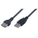 Mcl - rallonge de cble usb - usb (f) pour usb (m) - usb 2. 0 - 3 m - noir