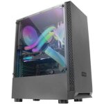Mcn2, botier pc gaming atx, fentre latrale complte, grille avant, conception double chambre, ventilateur ...