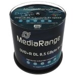 Mediarange - 100 x dvd + r dl - 8. 5 go 8x - surface imprimable par jet d'encre - spindle