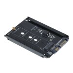 M�tal noir m. 2 ngff vers sata adaptateur bo�tier cy b + m socket 2 m. 2 ngff (sata) ssd � 2. 5 sata ...