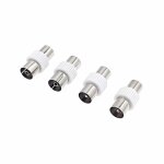 Mevronisshop - 4x convertisseurs connecteurs antenne tv m�les et femelles, adaptateur c�ble coaxial femelle ...