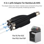 Mevronisshop - accessoires pour imprimante 3d 4 en 1 ptfe connecteurs ams pour bambulab x1 / x1c / x1e ...