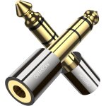 Mevronisshop - adaptateur jack 6. 35mm m�le vers 3. 5mm femelle st�r�o, 3. 5mm to 6. 35 mm plaqu� or ...