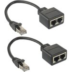 Mevronisshop - adaptateur r�partiteur rj45 1 m�le vers 2 femelles ethernet c�ble extender pour cat5 cat5e ...