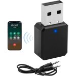 Mevronisshop - adaptateur usb bluetooth 5. 1 voiture avec sortie aux et usb r�cepteur bluetooth plug ...