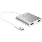 Mevronisshop - adaptateur usb vers hdmi - double c�ble hdmi usb 3. 0 multi - moniteur 4k ultra hd compatible ...
