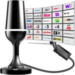 Mevronisshop - antenne tv int�rieur puissante 2026, port�e 80km avec amplificateur de signal, antenne ...