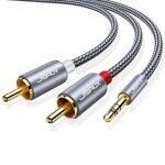 Mevronisshop - c�ble cinch jack audio 3. 5mm m�le vers 2 rca m�le c�ble rca jack st�r�o compatible avec ...