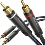 Mevronisshop - c�ble rca ¿ 0, 5m ¿ c�ble audio st�r�o cinch / rca 2 x 2 particuli�rement r�sistant, ...