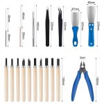 Mevronisshop - kit de 31 accessoires pour imprimante 3d, aiguilles de nettoyage, pinces, scarper, cutter, ... Mevronisshop - kit de 31 accessoires pour imprimante 3d, aiguilles de nettoyage, pinces, scarper, cutter, ...