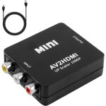Mevronisshop - mini adaptateur rca vers hdmi, adaptateur wii hdmi convertisseur av composite cvbs vers ...
