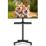 Mevronisshop - montage au sol support tv sur pied pour 21 - 60 pouces, chariot tv portable avec �tag�re ...