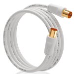 Mevronisshop - rl flex c�ble antenne tv coaxial 1m, rallonge m�le / femelle 75 ohm, conducteur en cuivre ...