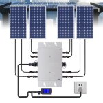 Micro onduleur solaire 1200w pour raccordement au reseau, mppt, onde sinusoidale pure, dc �� ac, etanche ...